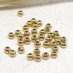 30 St. Vakuumbeschichtete Edelstahlperlen Spacer Perlen aus Edelstahl für DIY Armbänder, Vergoldete Edelstahlperlen