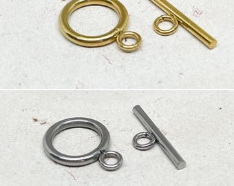 2 St. IP Edelstahl Knebel Verschlüsse, Kettenverschluss, Wasserfeste Armband Verschlüsse