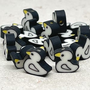 Polymeerklei kralen met eendje, Fimo kralen