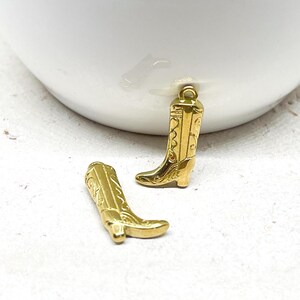 Edelstahl Stiefel Anhänger, Wasserfeste Schmuckanhänger Stiefel, Cowboy Charm 2 St.