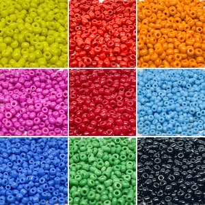 20 grams of rocaille beads, beige rocaille, seed beads 12/0 2 mm, rocaille orange, rocaille white, 8EUR/100g