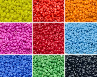 20 Gramm Rocaille Perlen, Beige Rocaille, Seedbeads 12/0 2mm, Rocaille Orange, Rocaille Weiß, 8EUR/100g