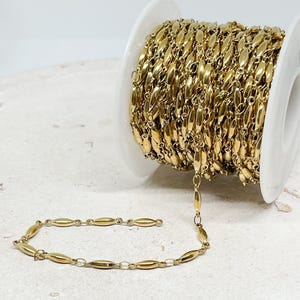 Ionenbeschichtung Edelstahl Bar Kette, 1m Edelstahl Kette
