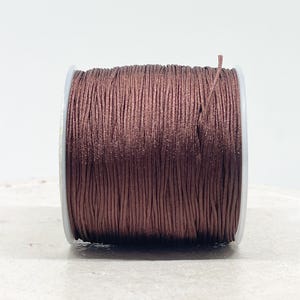 10m Macraméband Schokobraun, Schmuckband, Kordel Braun, Kordel 0,8mm, 0,20 Euro/m