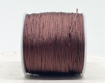 10 m macramé cord, chocolate brown, decorative cord, brown cord, 0.8 mm, €0.20/meter