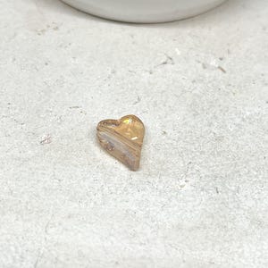 Crystal hearts 22 mm x 10 mm, 10 pieces. Crystal beads beige. image 4