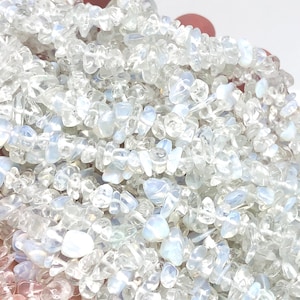 Opalit Glas  Perlen, Milchglas Perlen, Opalit Splitter 5-8 mm Milchglas Splitter, Opal Chip, Nuggets Opalit