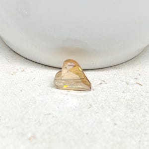Crystal hearts 22 mm x 10 mm, 10 pieces. Crystal beads beige. image 3