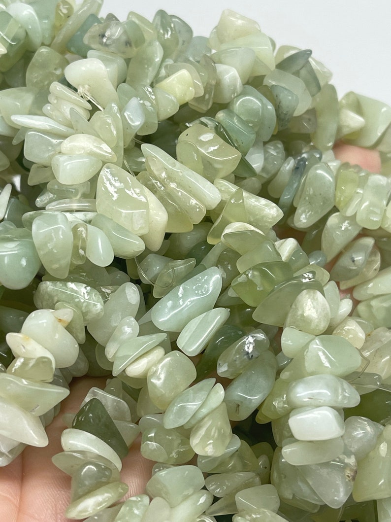 Serpentine Gemstone Beads, Gemstone Beads, Gemstone Chips 6 mm 12 mm Serpentine Chips, Serpentine Chip, Nuggets Serpentine image 2