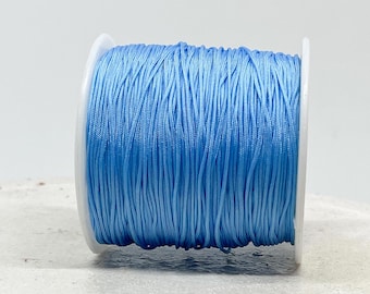 10 m macramé ribbon light blue, decorative ribbon 0.8 mm, 0.20 euros/meter