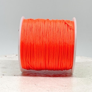 10m Macrameeband Neonorange, Schmuckband, Macramekordel, 0,20 Euro/m