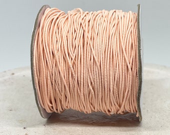 Elastisches Band 1mm, Schmuckband altrosa rosa, Kordel elastisch, 5 Meter Schnur, 0,40 EUR/m