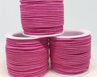 Elastisches Band, Elastikband 1,5mm Gummikordel Light Pink, 5 Meter Band, 0,60EUR/m