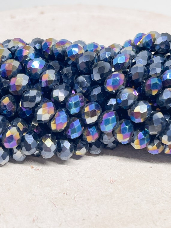 20 Perles Facettées Bohème En Anthracite - 8mm - Marque Preciosa - Fabriqué En France - Neuf