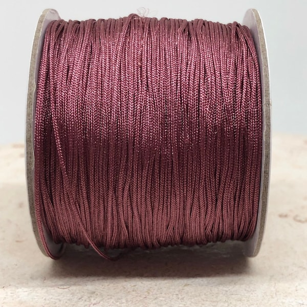 10m Macraméband 1mm, Farbe Light Aubergine, Band für Band Armbänder, 0,20 Euro/m