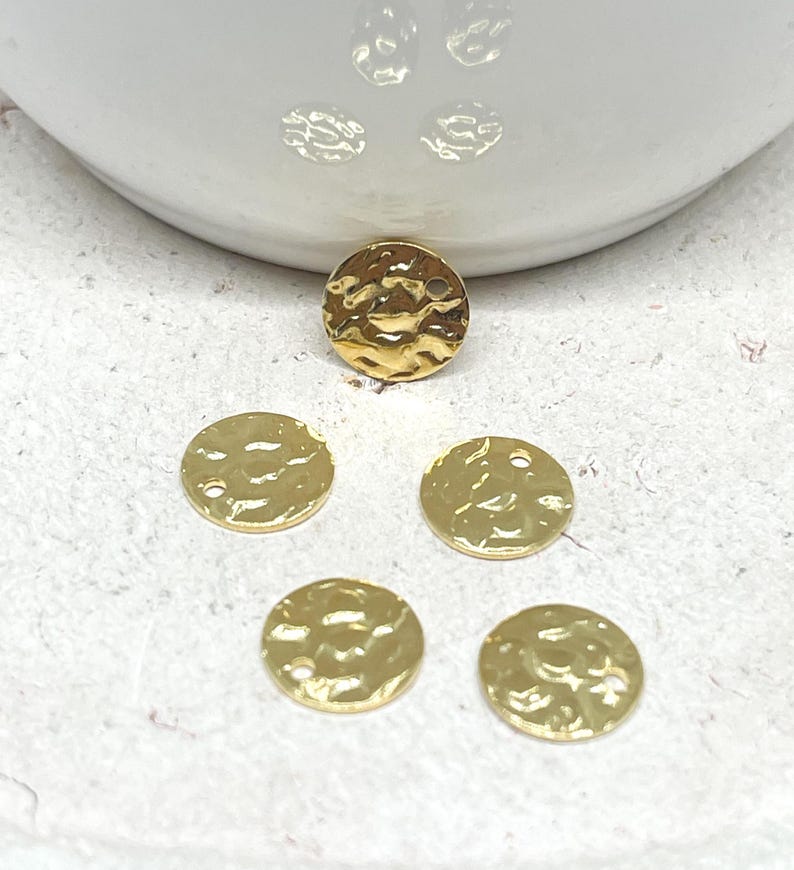 Stainless steel plates, 5 pcs., structured pendant plates image 2