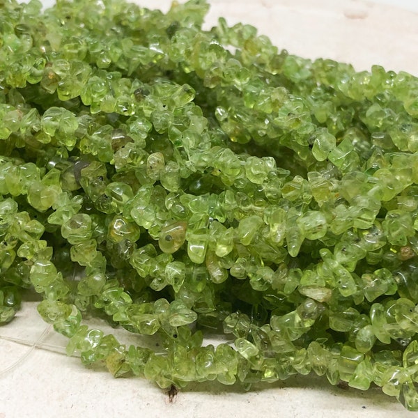 Peridot Edelstein Perlen, Edelstein Splitter 3 - 6 mm, Peridot Splitter, Peridot Chips, Nuggets Peridot