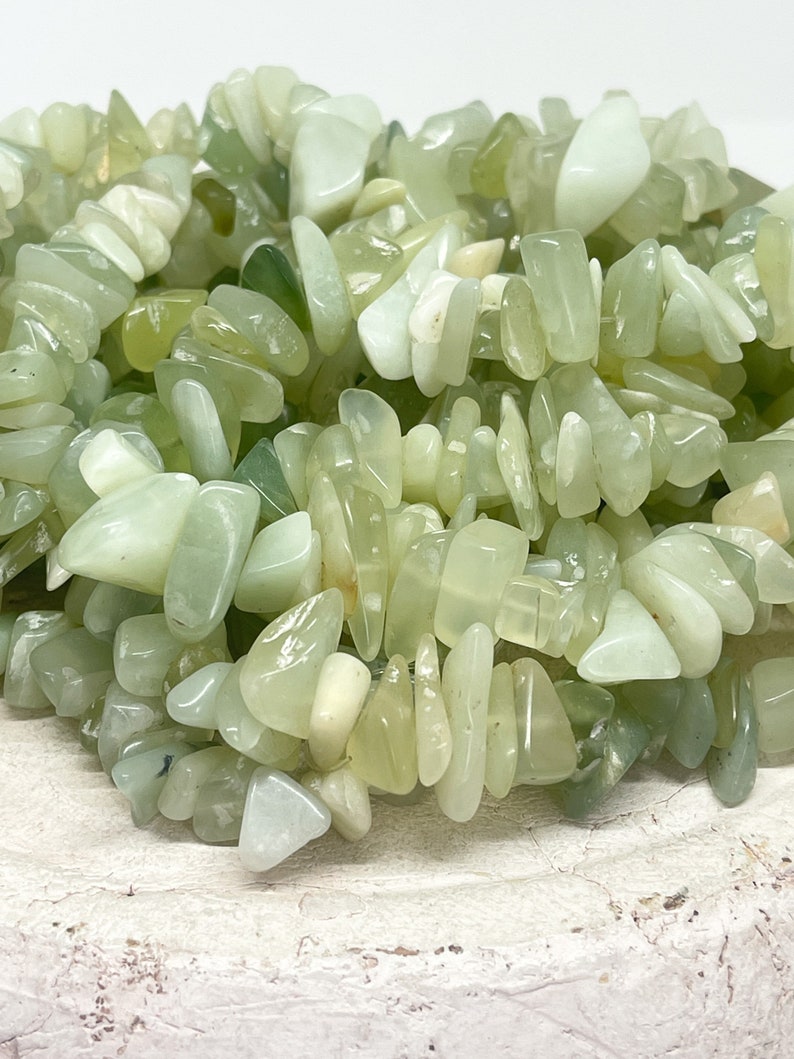 Serpentine Gemstone Beads, Gemstone Beads, Gemstone Chips 6 mm 12 mm Serpentine Chips, Serpentine Chip, Nuggets Serpentine image 1