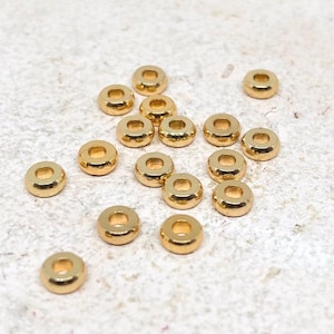 30 pcs Spacer Bead Gold Plated, Gold Plated Brass Beads, DIY Jewelry