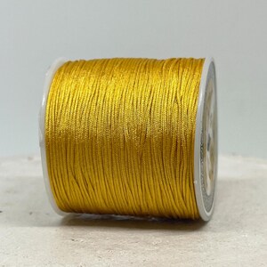 10 m Macramé ribbon mustard yellow, cord yellow, cord 0.8 mm, ochre colours, basic price: 0.20 Euro/meter