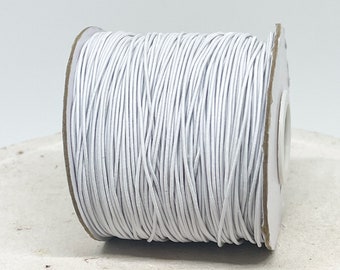 Elastisches Band 5 Meter 0,8mm /1mm /1,2mm /1,5mm/ 2mm Schmuckband Weiß, Kordel Elastisch, 40 - 80 EUR/m