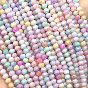 Glass beads 4 mm, assorted colors