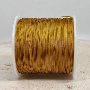 10 m Macramé ribbon mustard yellow, cord yellow, 0.20 EUR/meter, cord 0.5 mm