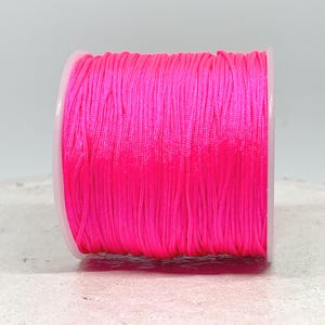 10m Macrameeband, Neon Pink, Schmuckband Pink, Kordel 0,20 Euro/m