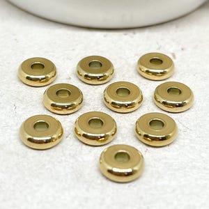 IP Ionenbeschichtung Spacerperlen 10 St. Edelstahlperlen 8mm x 2,5mm für DIY Armbänder, Edelstahlrondelle
