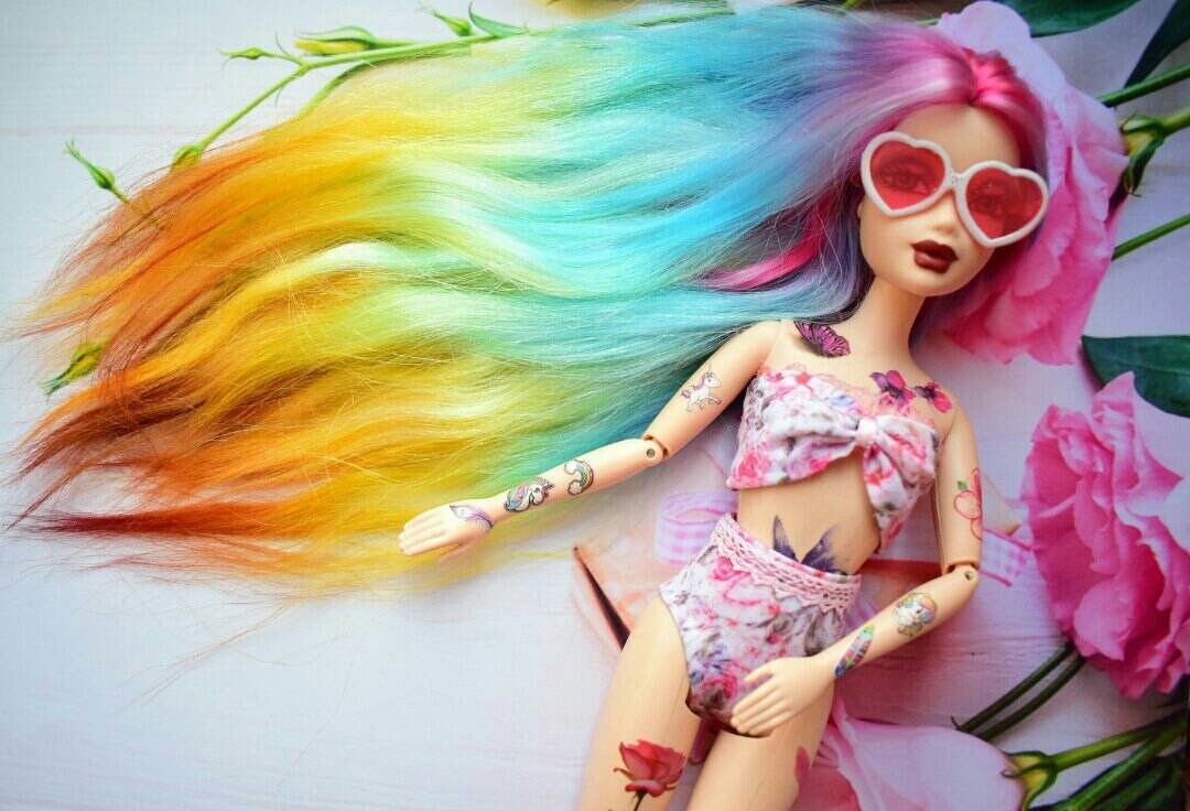 Reserved Ooak Custom My Scene Doll My Scene Reroot Tattoo Etsy