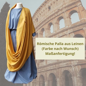 Custom-made Palla Roman linen, hand-sewn or machine-sewn (color as desired), Roman clothing for reenactment and living history