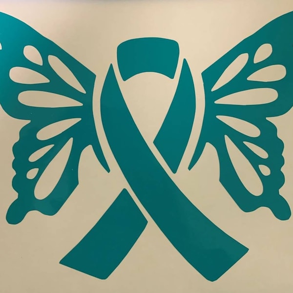 Thyroid Butterfly TP 1157 vinyl  Decal Sticker cancer survivor support