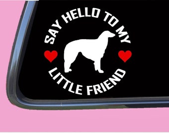 Borzoi my Little Friend TP 1050 vinyl  Decal Sticker russian