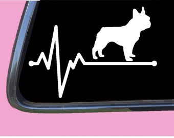 Frenchie Lifeline TP 206 vinyl  Decal Sticker french bulldog