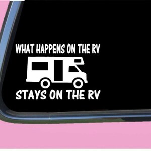 What happens RV TP 846 vinyl  Decal Sticker camper camping