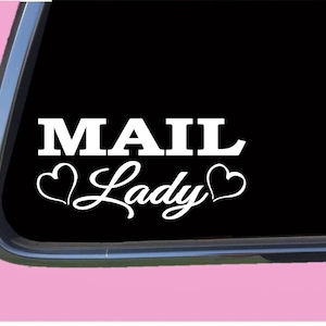 Naklejka pocztowa Mail Lady TP 736 listonosz z USA częste przystanki dziewczyna ze skrzynki pocztowej