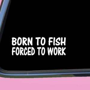 Born to fish TP 841 vinyl  Decal Sticker fishing lure bait line