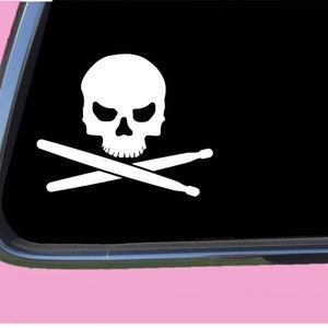 Drummer Boy Crossbones TP 421 vinyl  Decal Sticker snare bass pedal drumset
