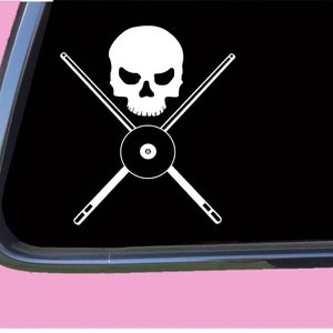 Pool Set Skull Boy Crossbones TP 561 vinyl  Decal Sticker billiards cue balls