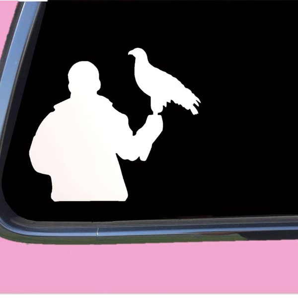 Falconry no hood TP 626 Sticker  Decal gloves hawk birds of prey bells vest