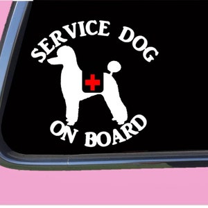 Service Dog Poodle Sticker Decal TP 1368 Trainingsweste Patch Geschirr Anhänger
