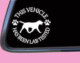 Labrador sticker Lab tested TP 1304 vinyl Decal lab retriever