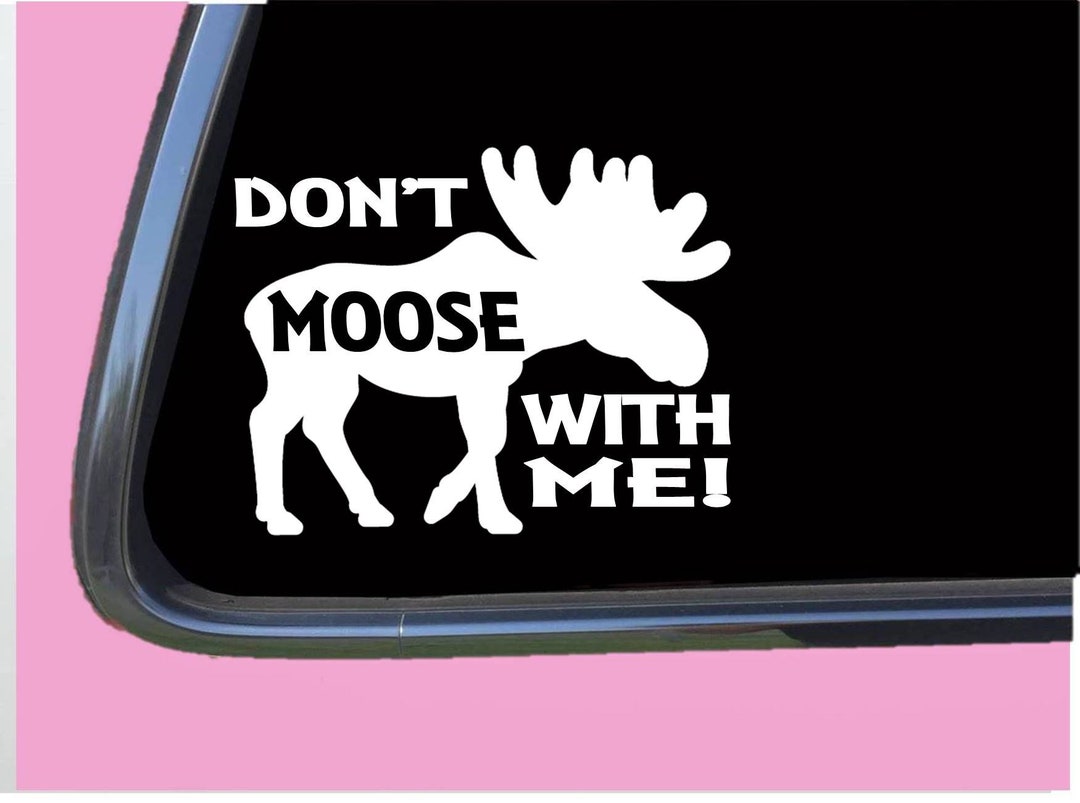 Pegatina De Vinilo Peace Love Moose – Calcomanía Para Auto (Alce De Maine/Yellowstone)