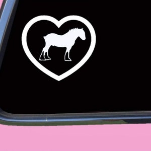 Clydesdale Sticker Big Heart TP 1314 vinyl  Decal draft horse
