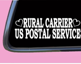 Rural Carrier OS 322 Decal Sticker us mailman carrier frequent stops mailbox girl