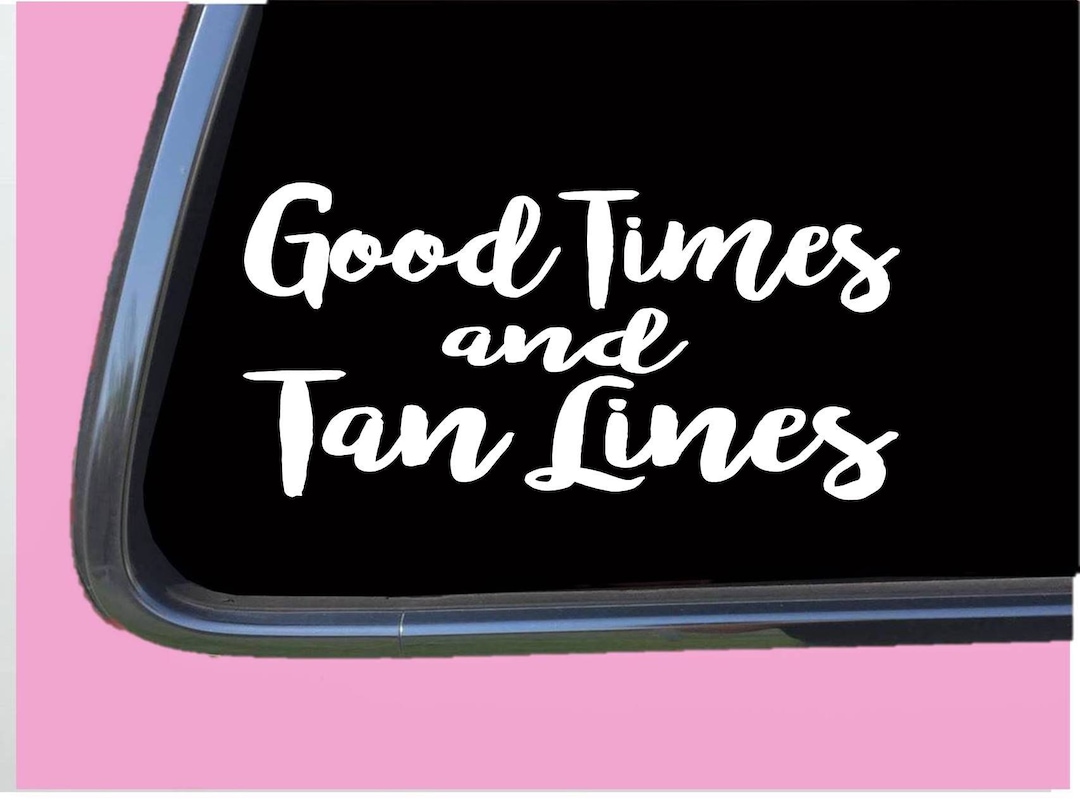Good Times Tan Lines TP 295 Sticker Decal Beach Girl Tanning Oil Lotion ...
