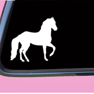 May include: White silhouette of a horse on a black background. The horse is facing to the right and has its head turned to the left. The horse is standing on all four legs.