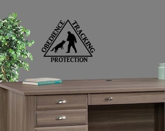 Adhesivo de pared de entrenamiento de Schutzhund TP 1169 vinilo Pastor alemán malinois - adhesivo de schutzhund - adhesivo de pared de pastor alemán - malinois