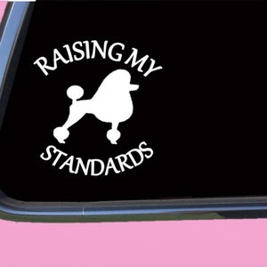 Poodle sticker raising Standards TP 1309 vinyl Decal Sticker
