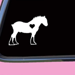 Clydesdale Sticker Lil Heart TP 1312 vinyl  Decal draft horse